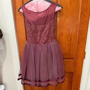 Elegant Burgundy Kids Costume Dress